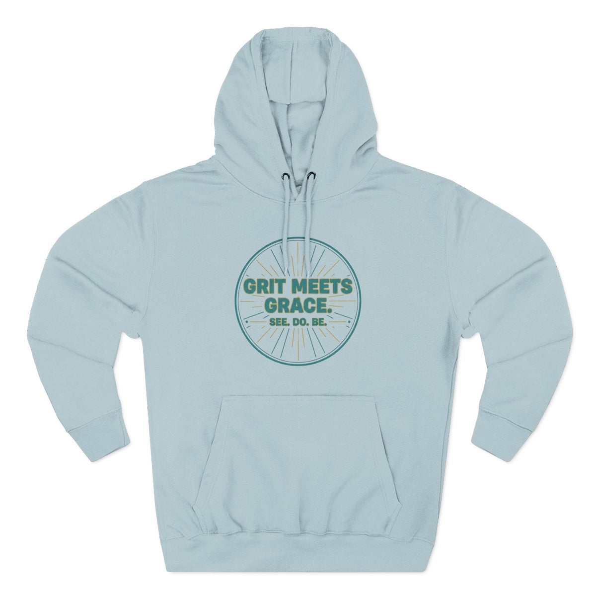 Hoodie — 'Grit Meets Grace' Motivational Fleece Hoodie - Good Life Goods