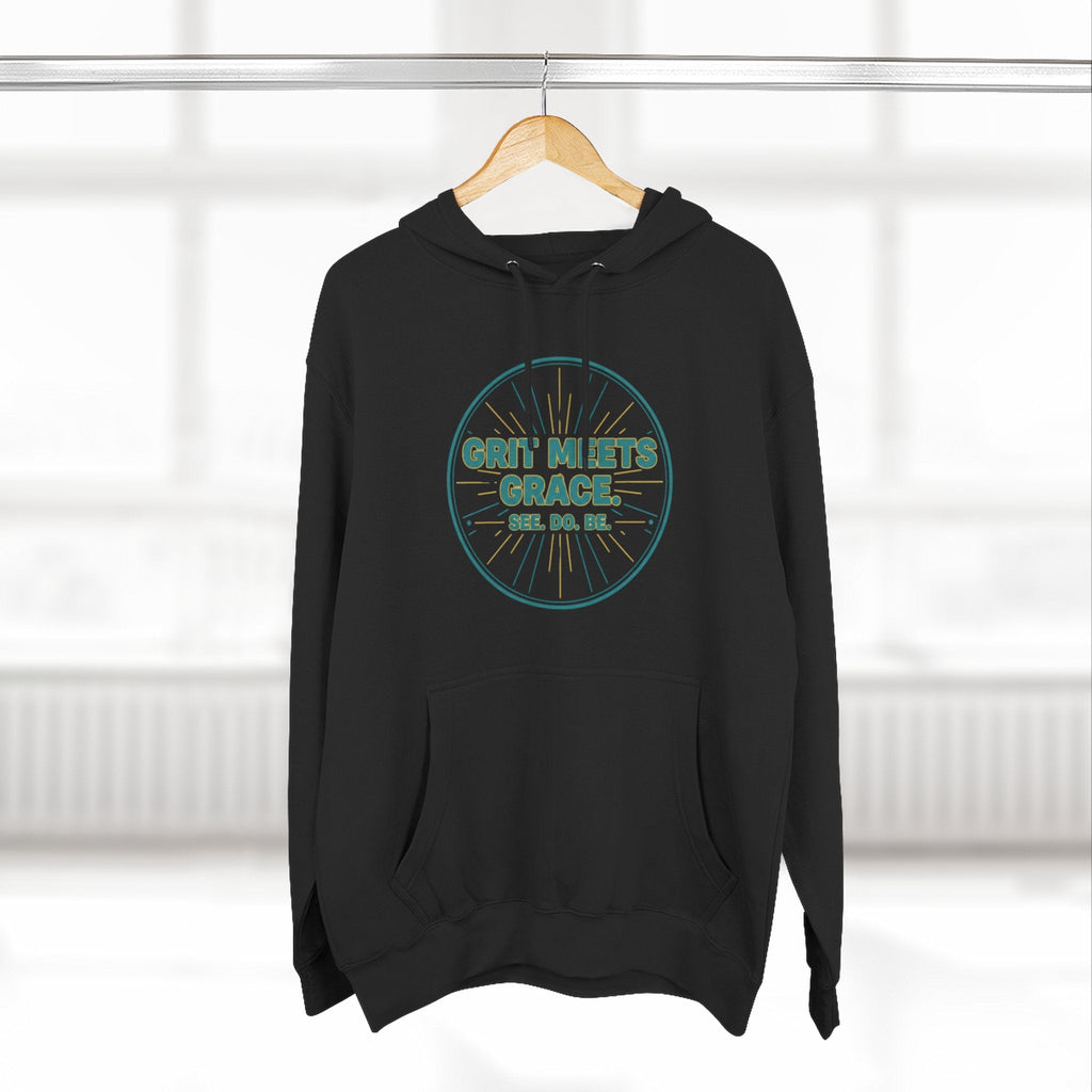 Hoodie — 'Grit Meets Grace' Motivational Fleece Hoodie - Good Life Goods