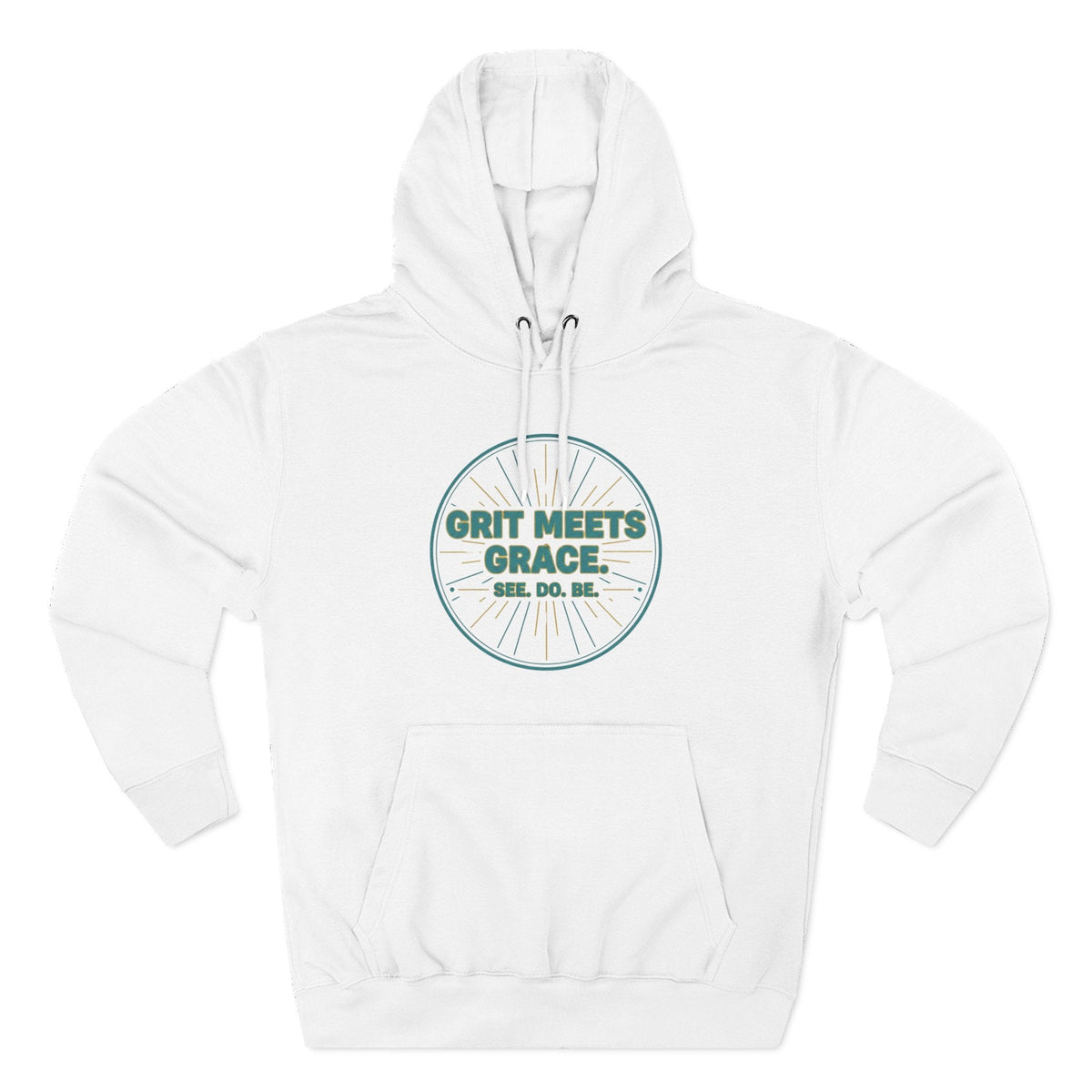 Hoodie — 'Grit Meets Grace' Motivational Fleece Hoodie - Good Life Goods