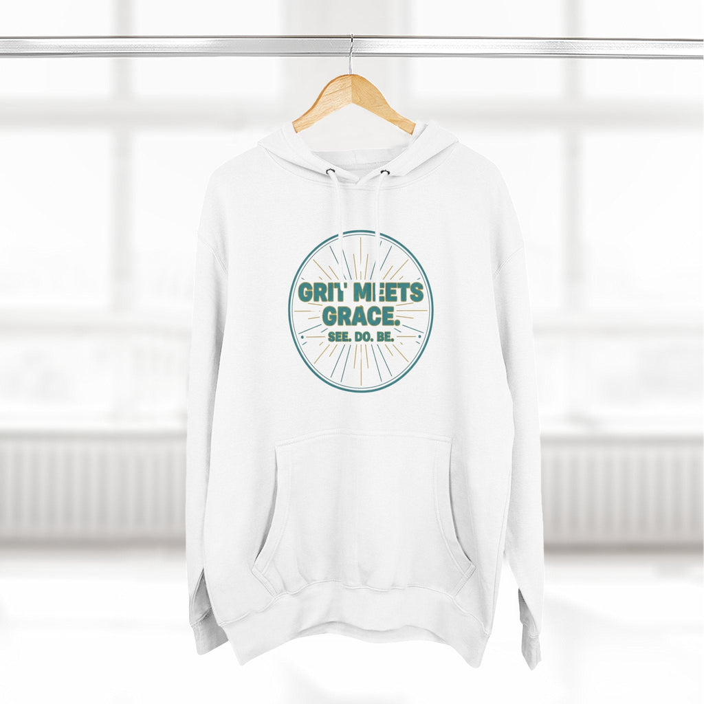 Hoodie — 'Grit Meets Grace' Motivational Fleece Hoodie - Good Life Goods