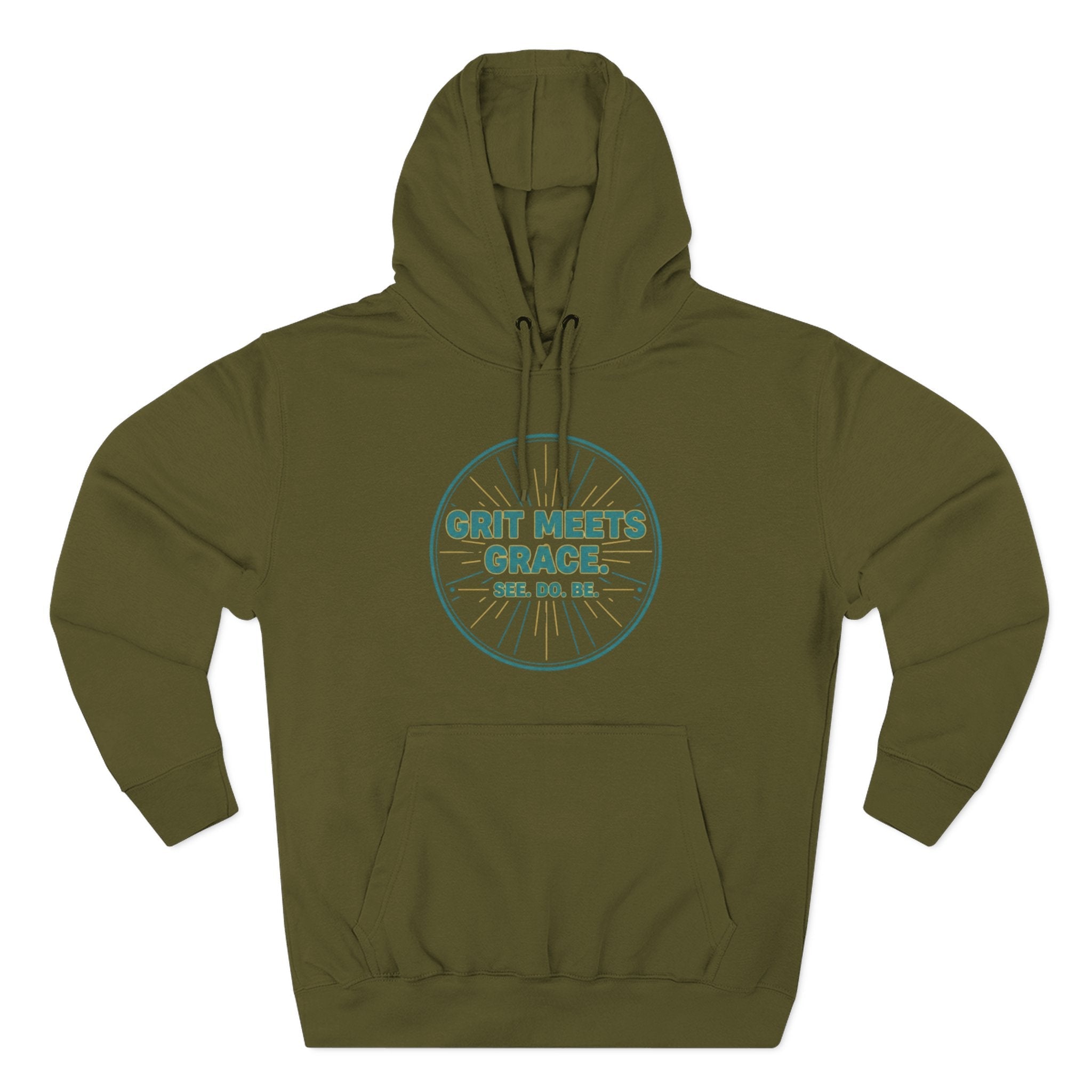 Hoodie — 'Grit Meets Grace' Motivational Fleece Hoodie - Good Life Goods