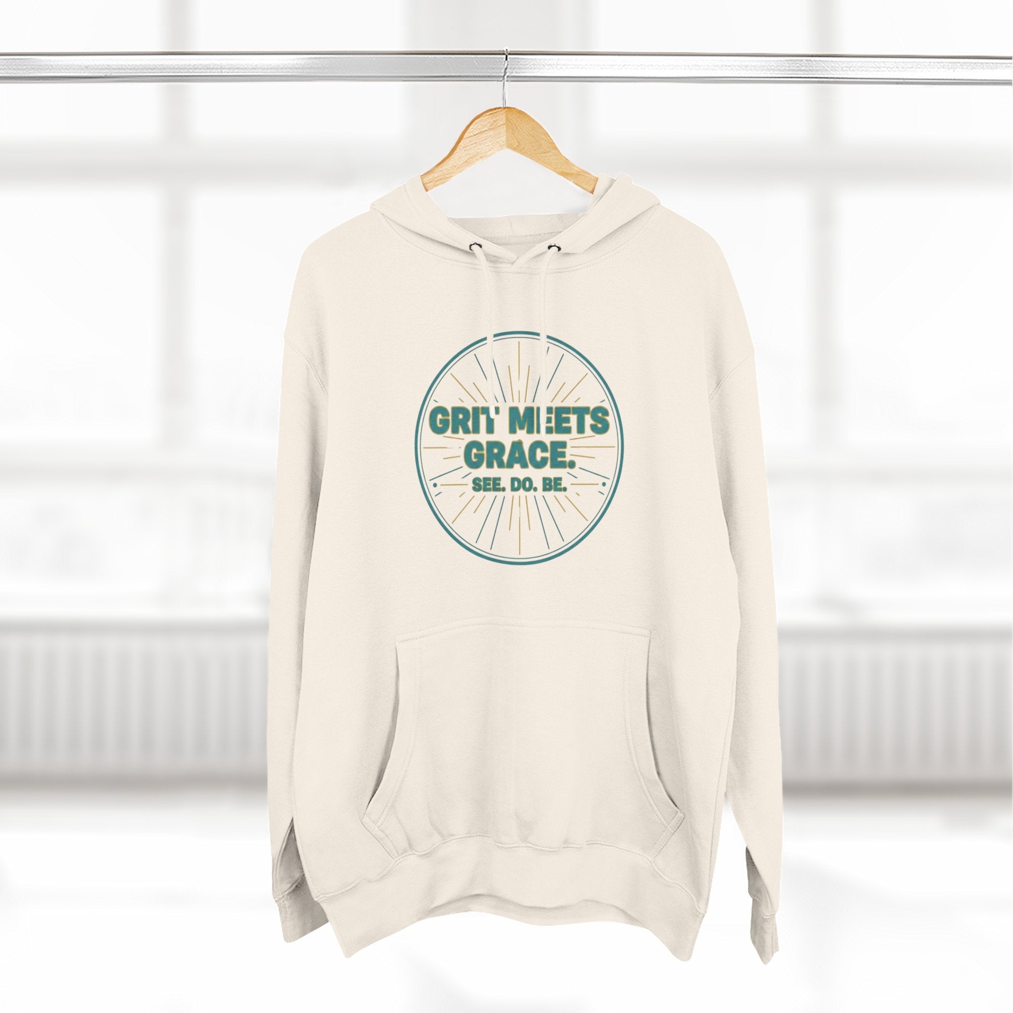 Hoodie — 'Grit Meets Grace' Motivational Fleece Hoodie - Good Life Goods