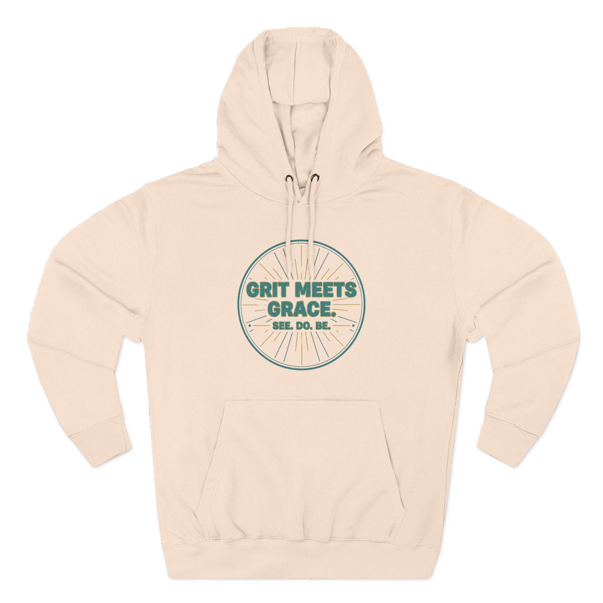 Hoodie — 'Grit Meets Grace' Motivational Fleece Hoodie - Good Life Goods