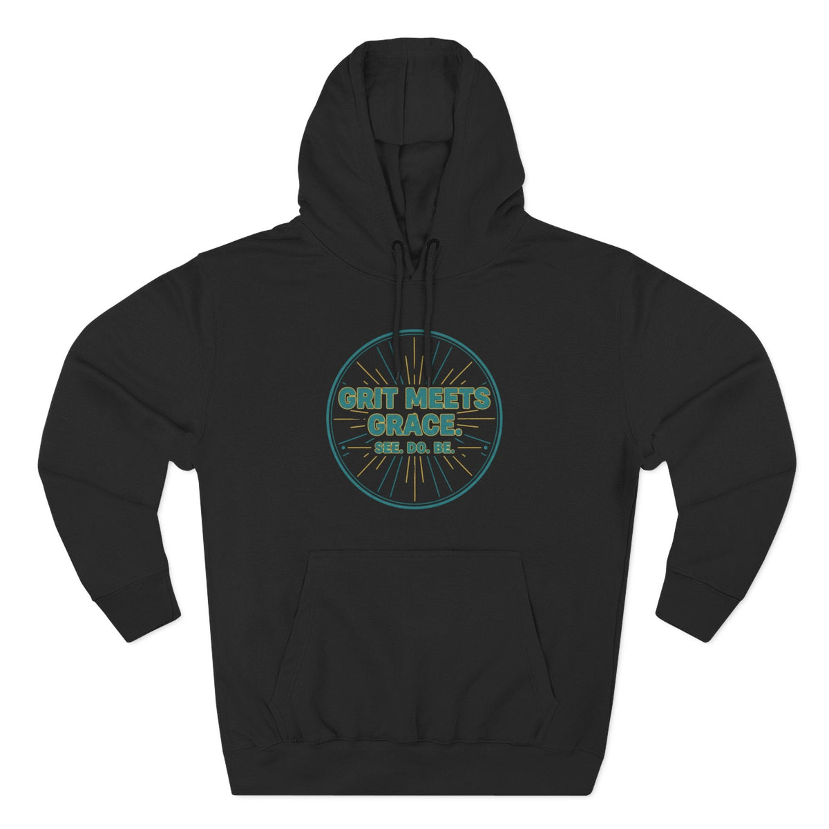 Hoodie — 'Grit Meets Grace' Motivational Fleece Hoodie - Good Life Goods