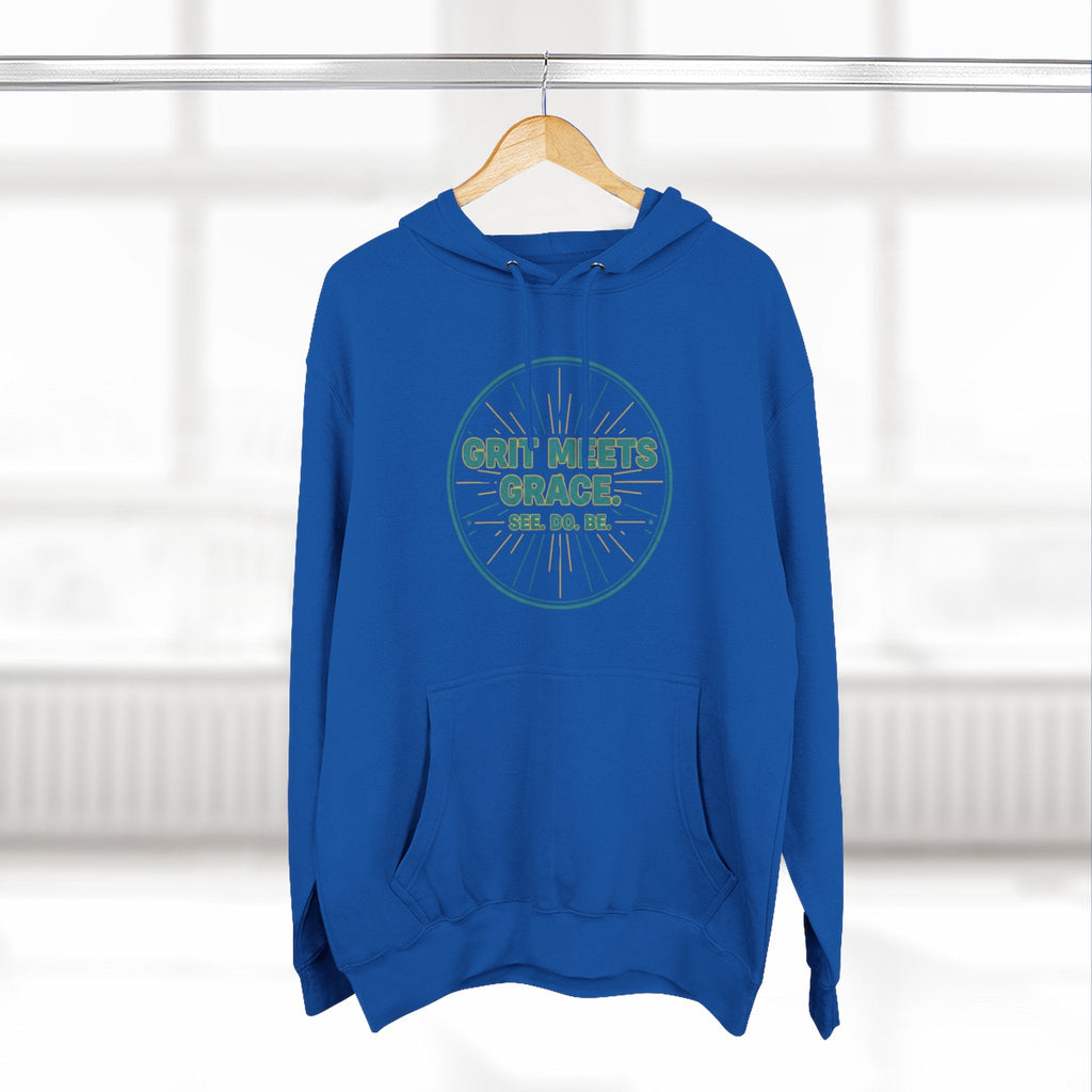 Hoodie — 'Grit Meets Grace' Motivational Fleece Hoodie - Good Life Goods