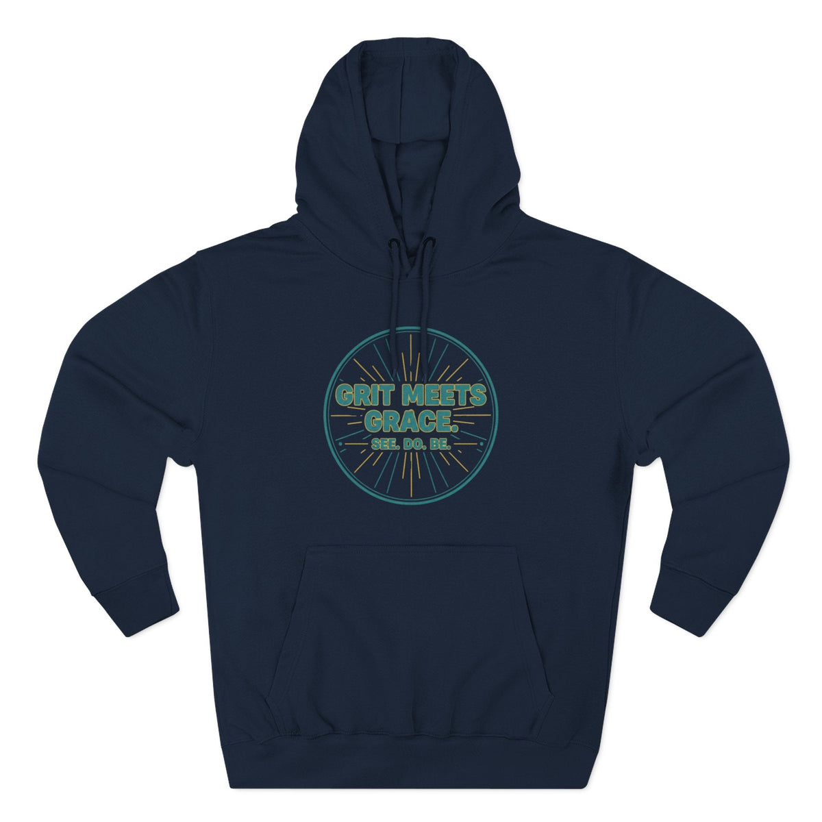 Hoodie — 'Grit Meets Grace' Motivational Fleece Hoodie - Good Life Goods