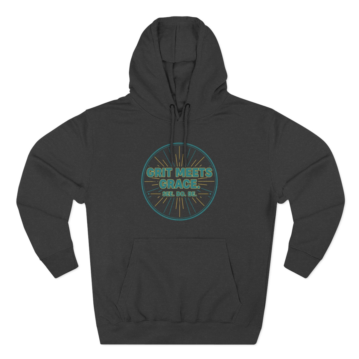 Hoodie — 'Grit Meets Grace' Motivational Fleece Hoodie - Good Life Goods