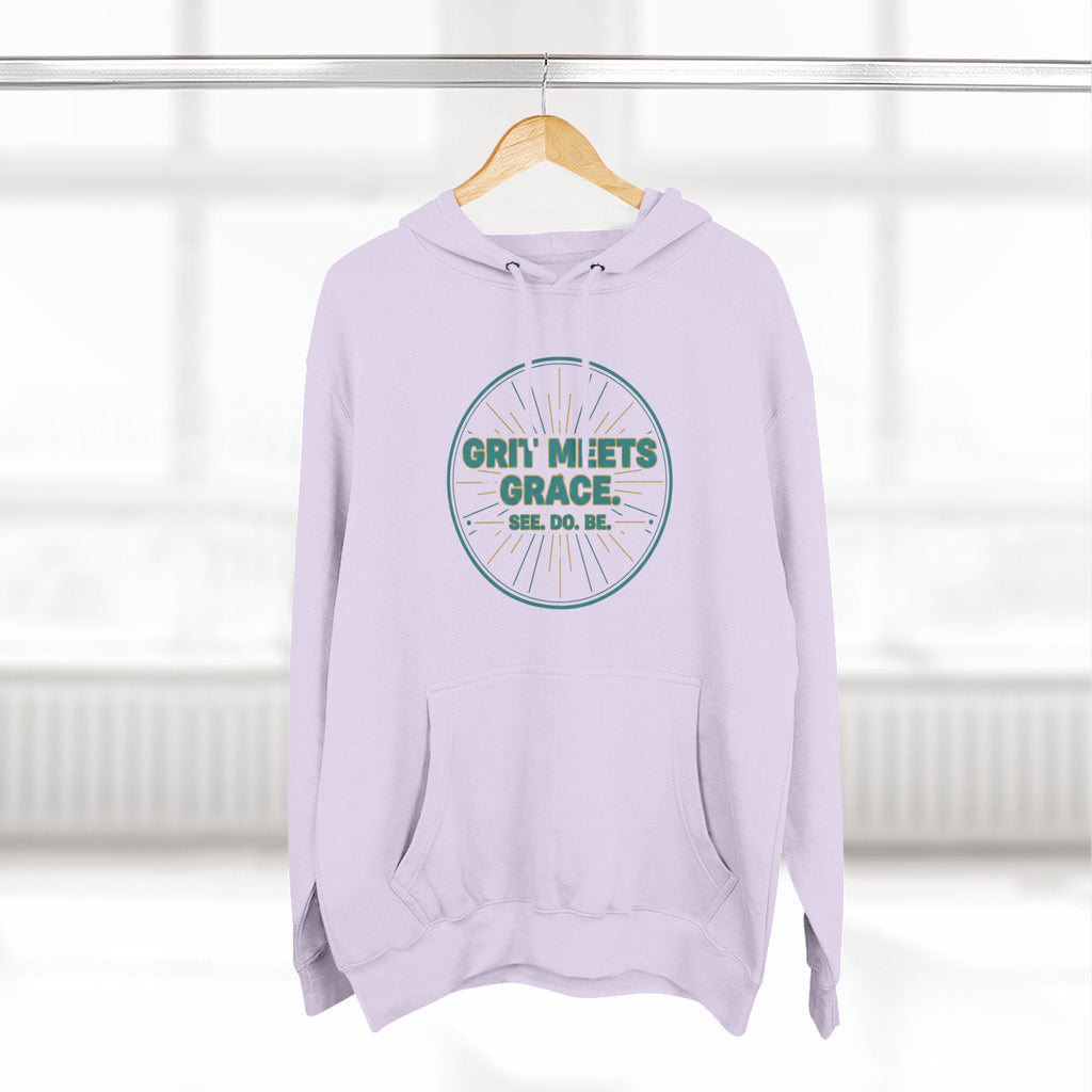 Hoodie — 'Grit Meets Grace' Motivational Fleece Hoodie - Good Life Goods