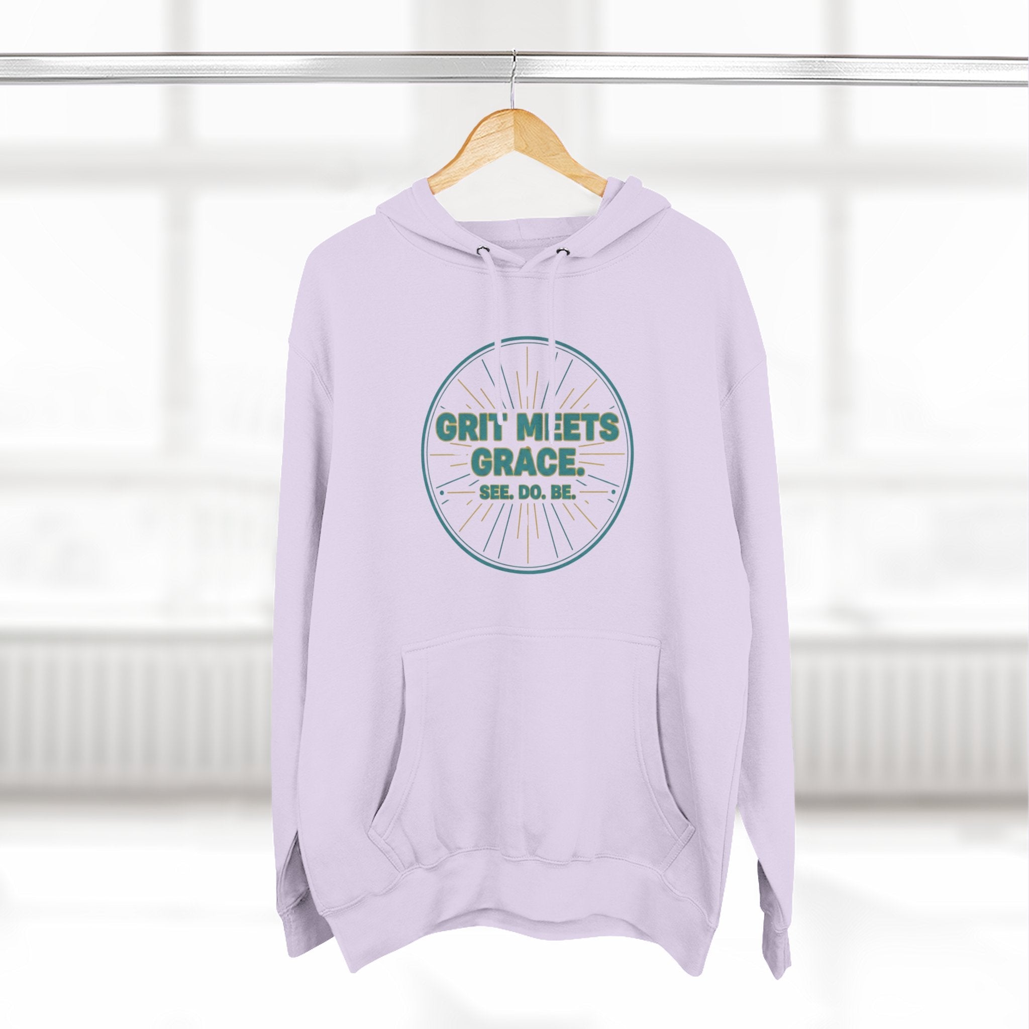 Hoodie — 'Grit Meets Grace' Motivational Fleece Hoodie - Good Life Goods