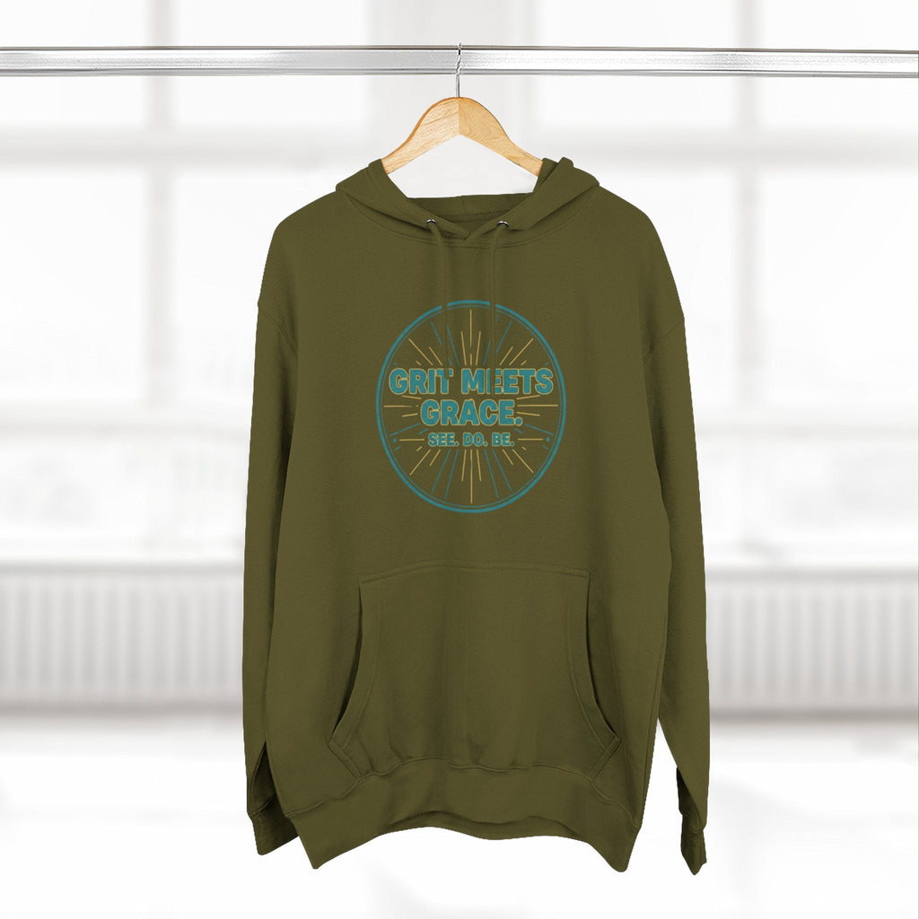 Hoodie — 'Grit Meets Grace' Motivational Fleece Hoodie - Good Life Goods