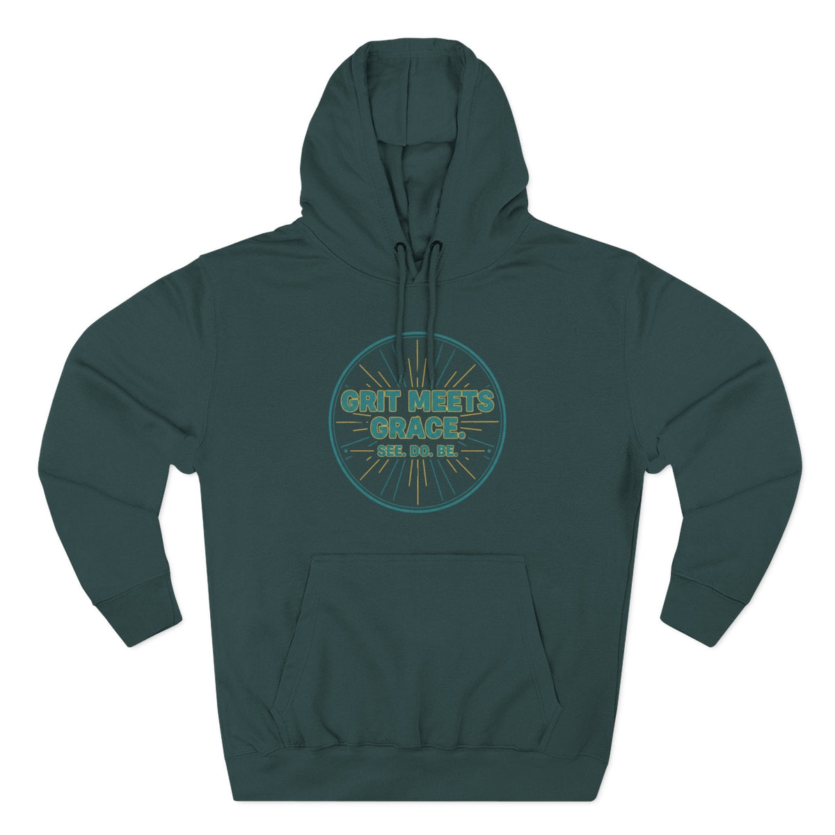 Hoodie — 'Grit Meets Grace' Motivational Fleece Hoodie - Good Life Goods