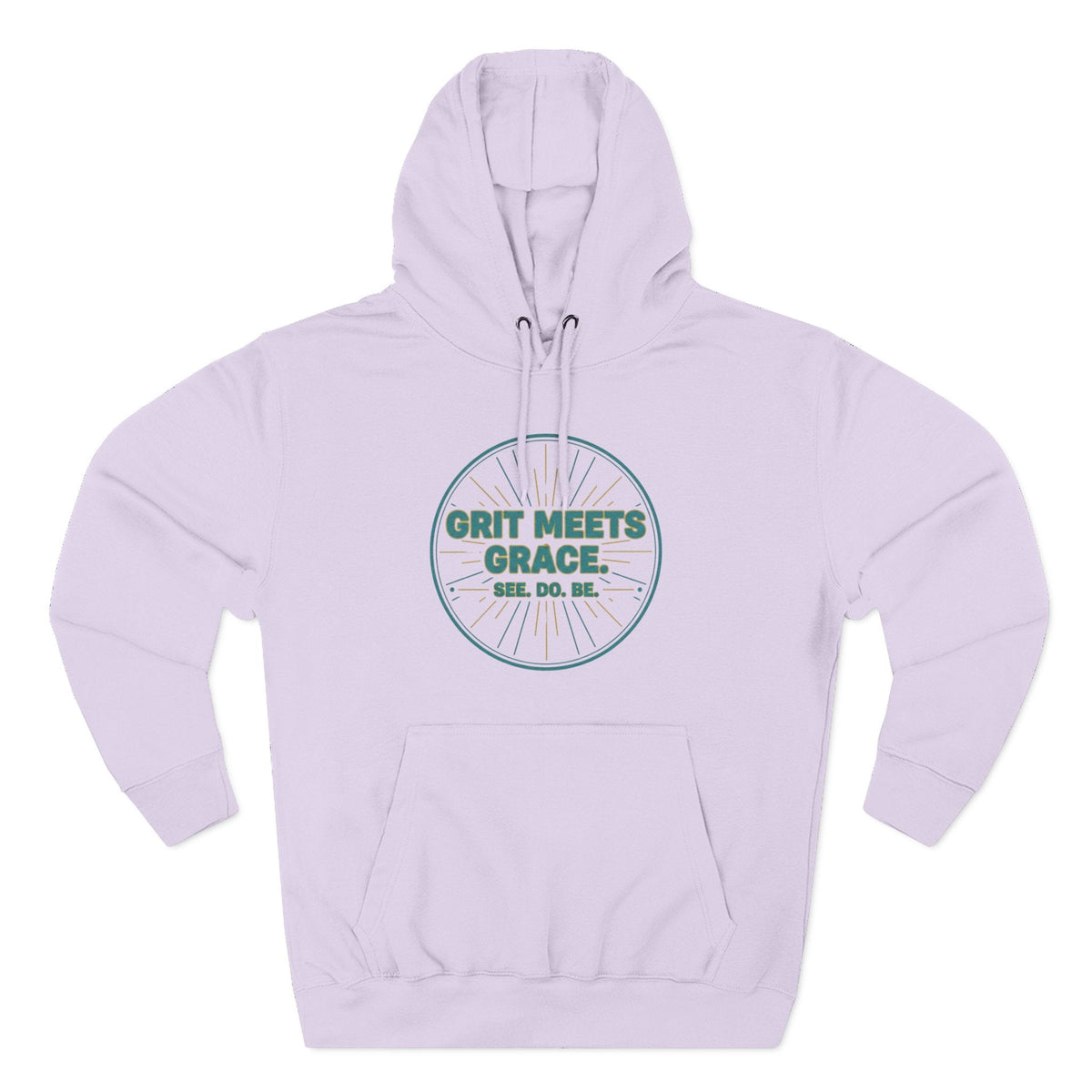 Hoodie — 'Grit Meets Grace' Motivational Fleece Hoodie - Good Life Goods