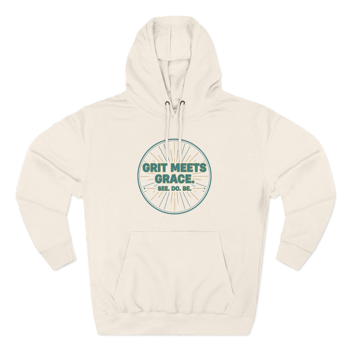 Hoodie — 'Grit Meets Grace' Motivational Fleece Hoodie - Good Life Goods