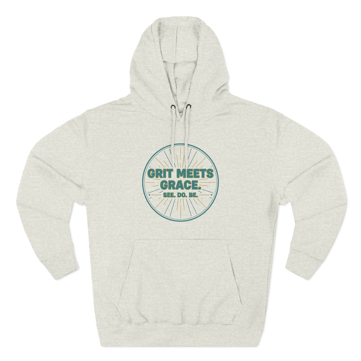 Hoodie — 'Grit Meets Grace' Motivational Fleece Hoodie - Good Life Goods