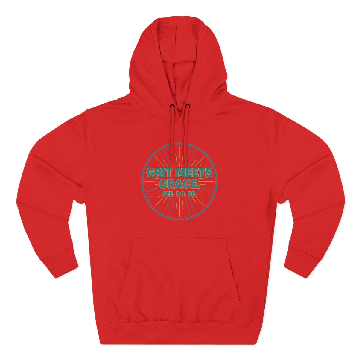 Hoodie — 'Grit Meets Grace' Motivational Fleece Hoodie - Good Life Goods