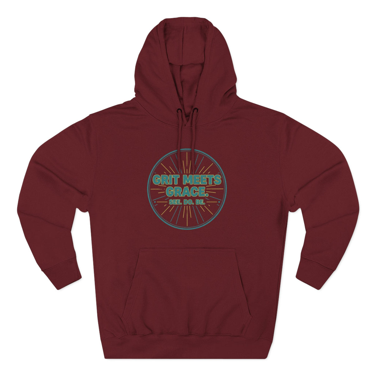 Hoodie — 'Grit Meets Grace' Motivational Fleece Hoodie - Good Life Goods