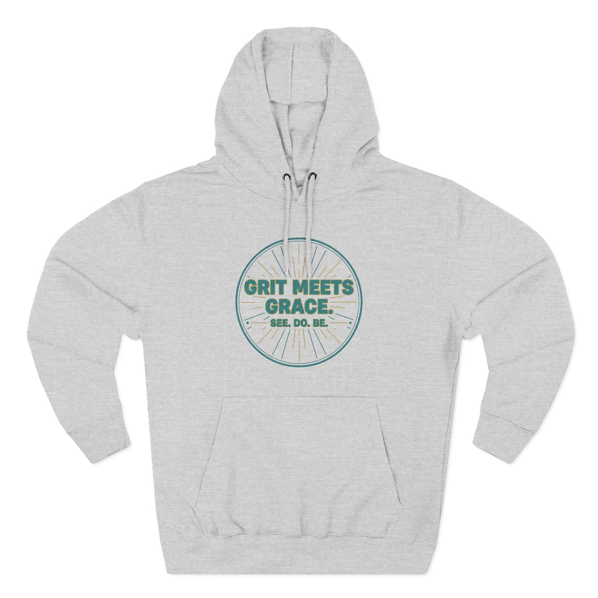 Hoodie — 'Grit Meets Grace' Motivational Fleece Hoodie - Good Life Goods