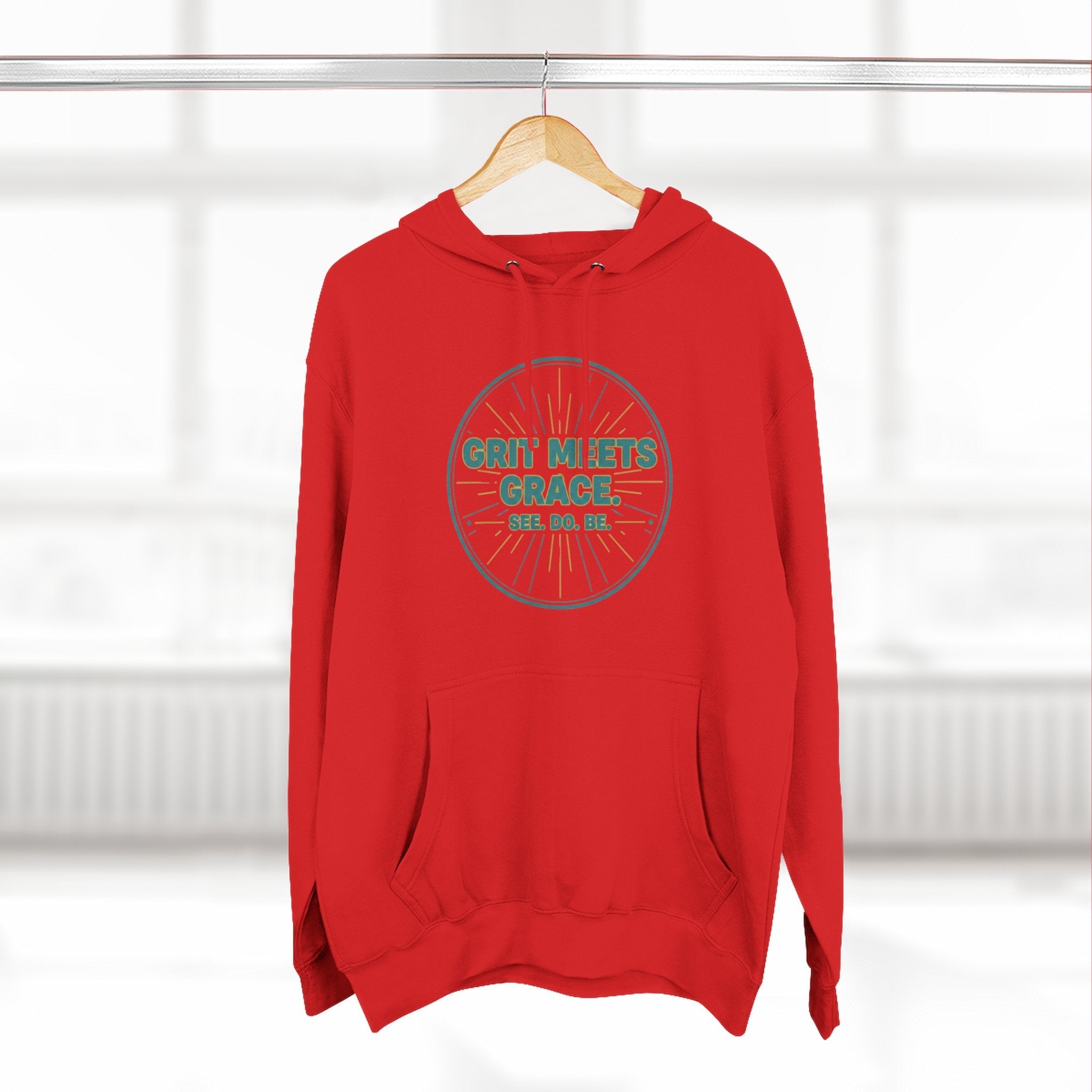Hoodie — 'Grit Meets Grace' Motivational Fleece Hoodie - Good Life Goods