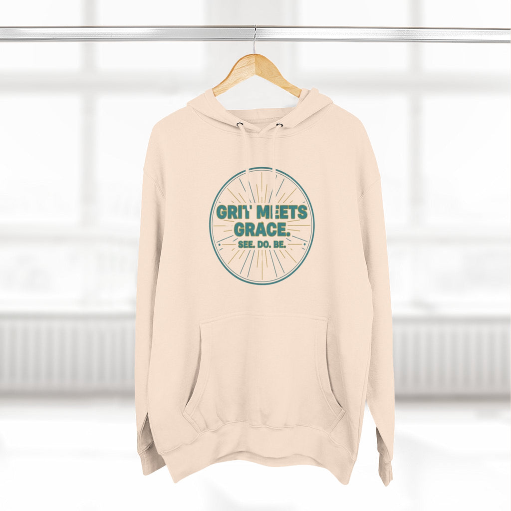 Hoodie — 'Grit Meets Grace' Motivational Fleece Hoodie - Good Life Goods
