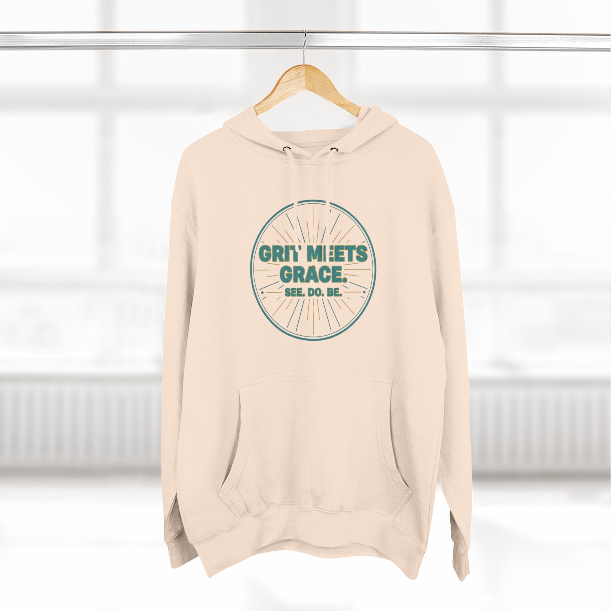 Hoodie — 'Grit Meets Grace' Motivational Fleece Hoodie - Good Life Goods