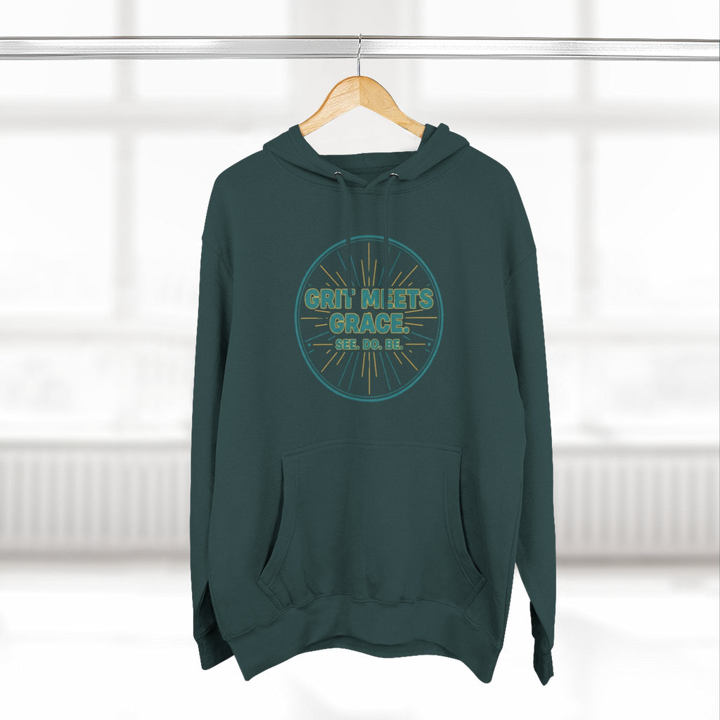 Hoodie — 'Grit Meets Grace' Motivational Fleece Hoodie - Good Life Goods