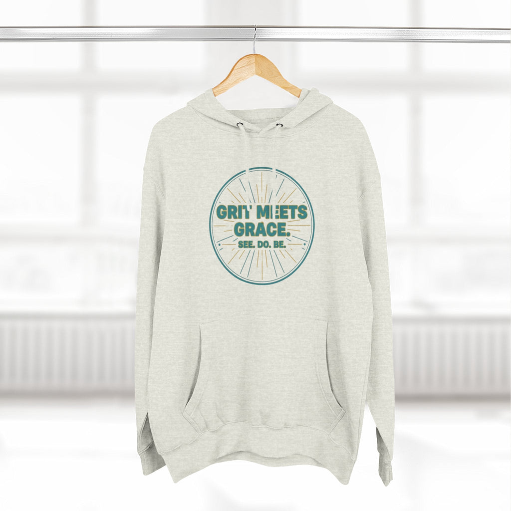 Hoodie — 'Grit Meets Grace' Motivational Fleece Hoodie - Good Life Goods
