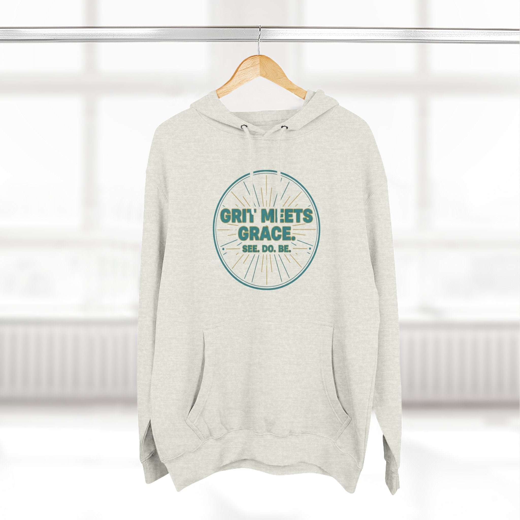 Hoodie — 'Grit Meets Grace' Motivational Fleece Hoodie - Good Life Goods