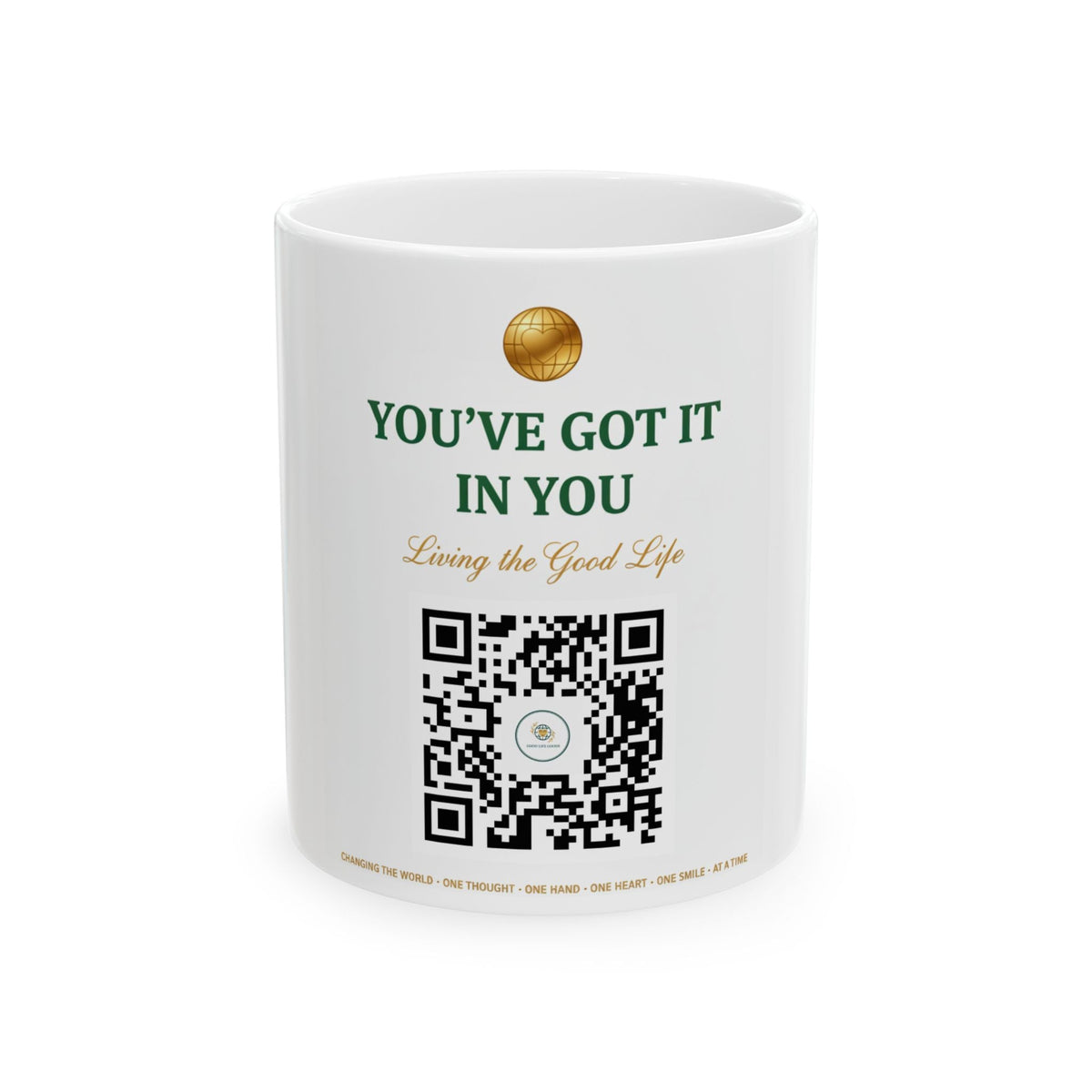 Inspirational Ceramic Mug "You've Got It In You" with QR Code – Motivational Coffee Cup, Gift for Encouragement - Good Life Goods