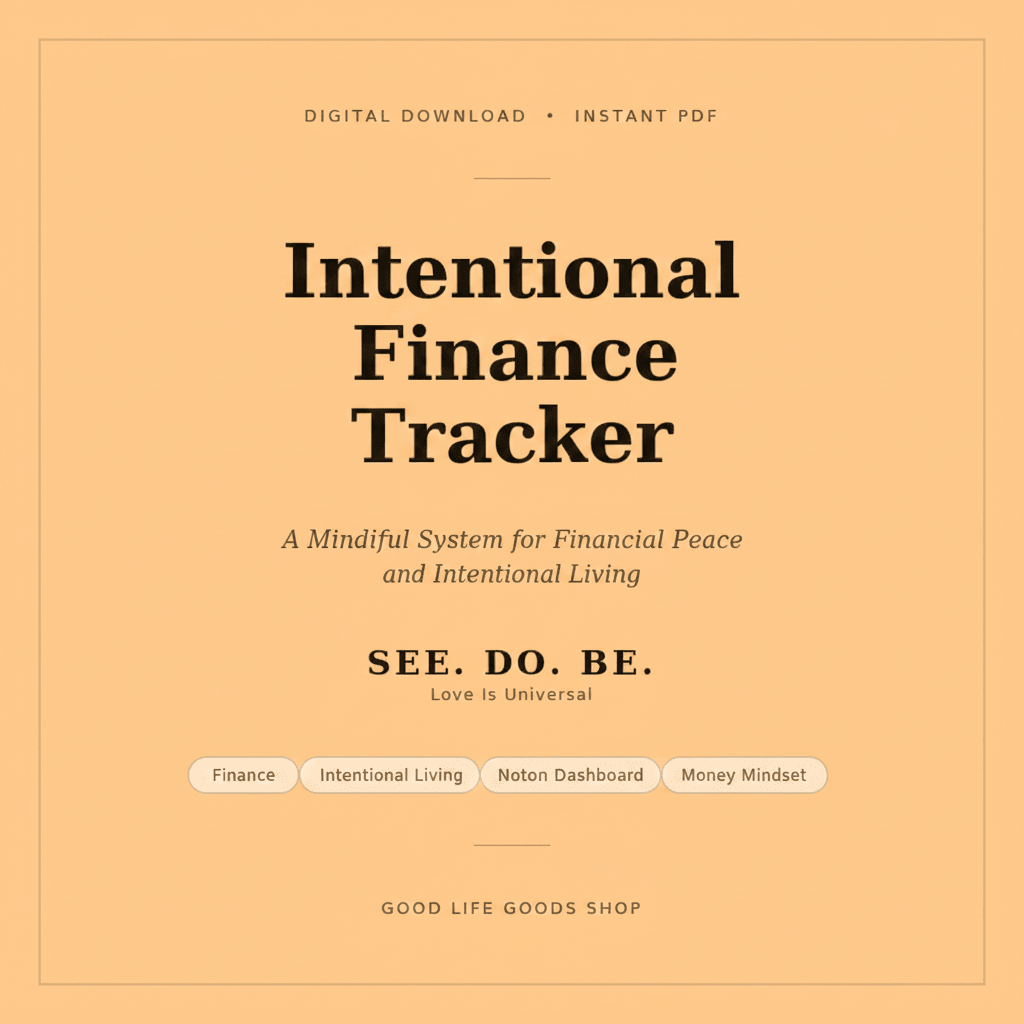 Intentional Finance Tracker | Notion Template, Money Mindset Journal (Digital Download) - Good Life Goods
