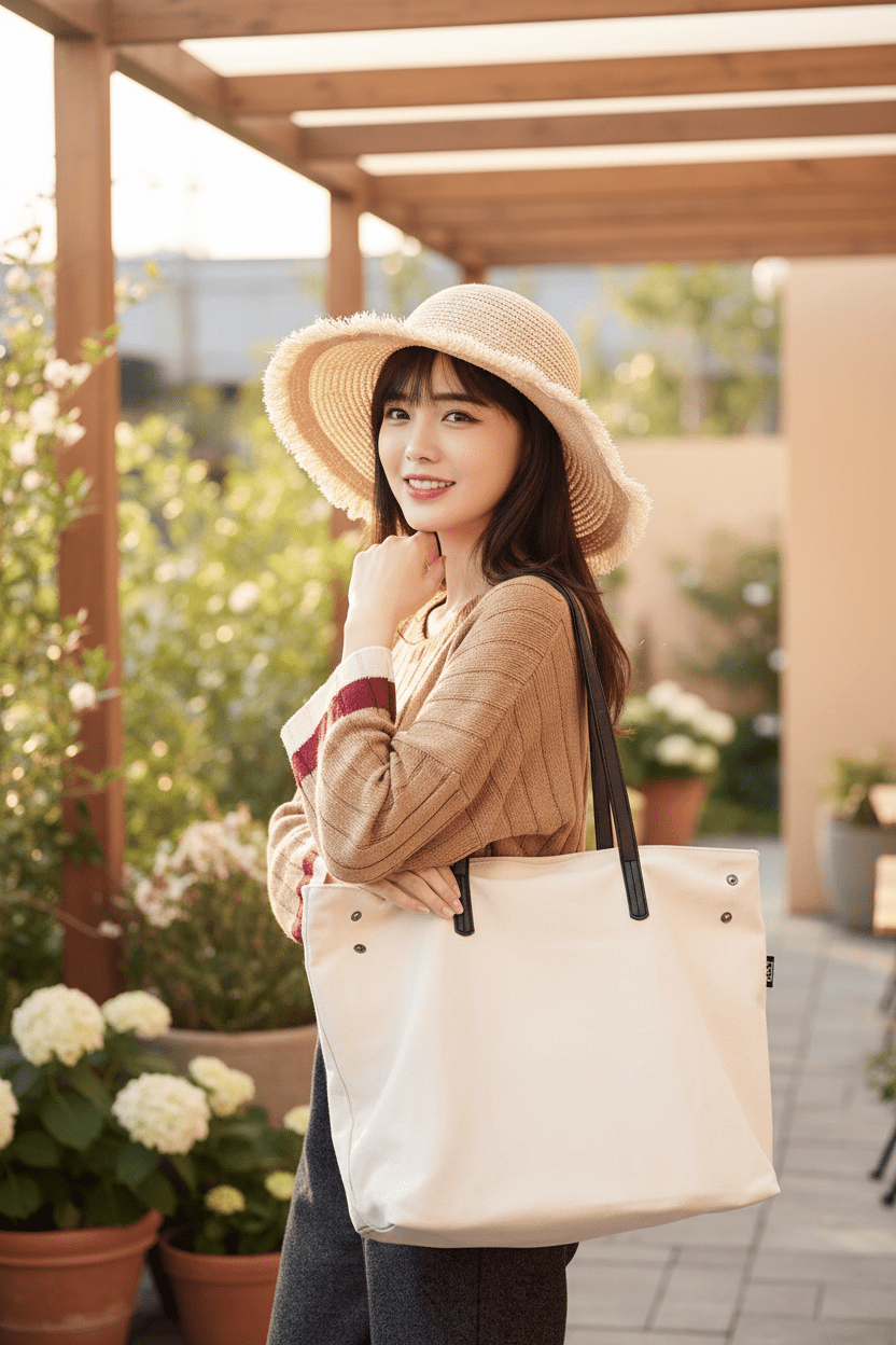 Japanese Canvas Tote – Large Capacity Minimalist Bag - Good Life Goods