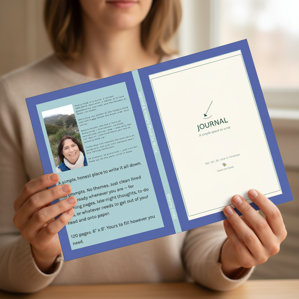 Journal Cover Reading Mockup