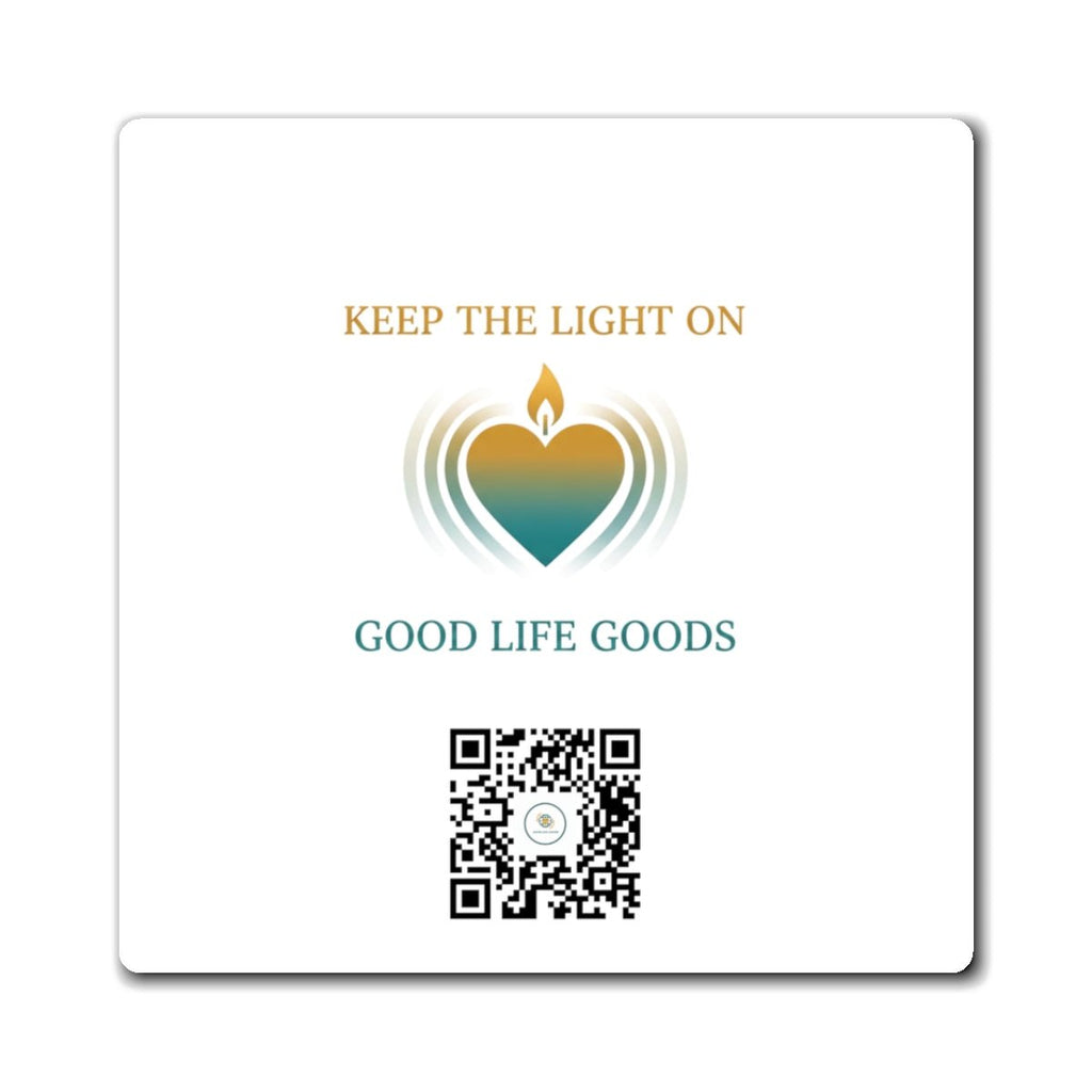 Keep the Light On Heart Logo Magnet — Good Life Goods QR Refrigerator Magnet - Good Life Goods