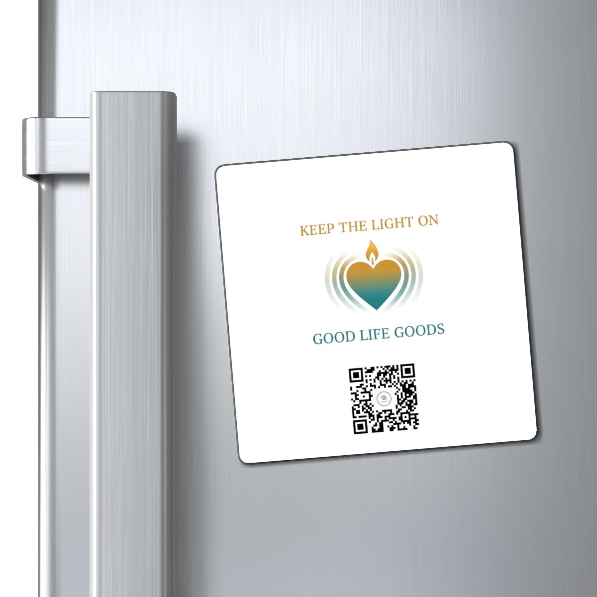 Keep the Light On Heart Logo Magnet — Good Life Goods QR Refrigerator Magnet - Good Life Goods