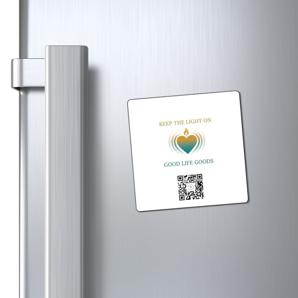 Keep the Light On Heart Logo Magnet — Good Life Goods QR Refrigerator Magnet - Good Life Goods
