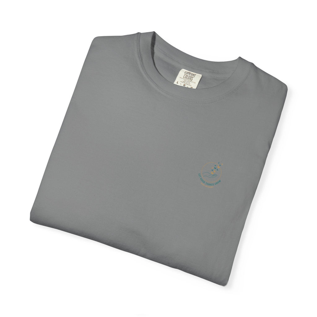 Let Good Things Grow T-Shirt — Butterfly Hand Graphic Tee - Good Life Goods