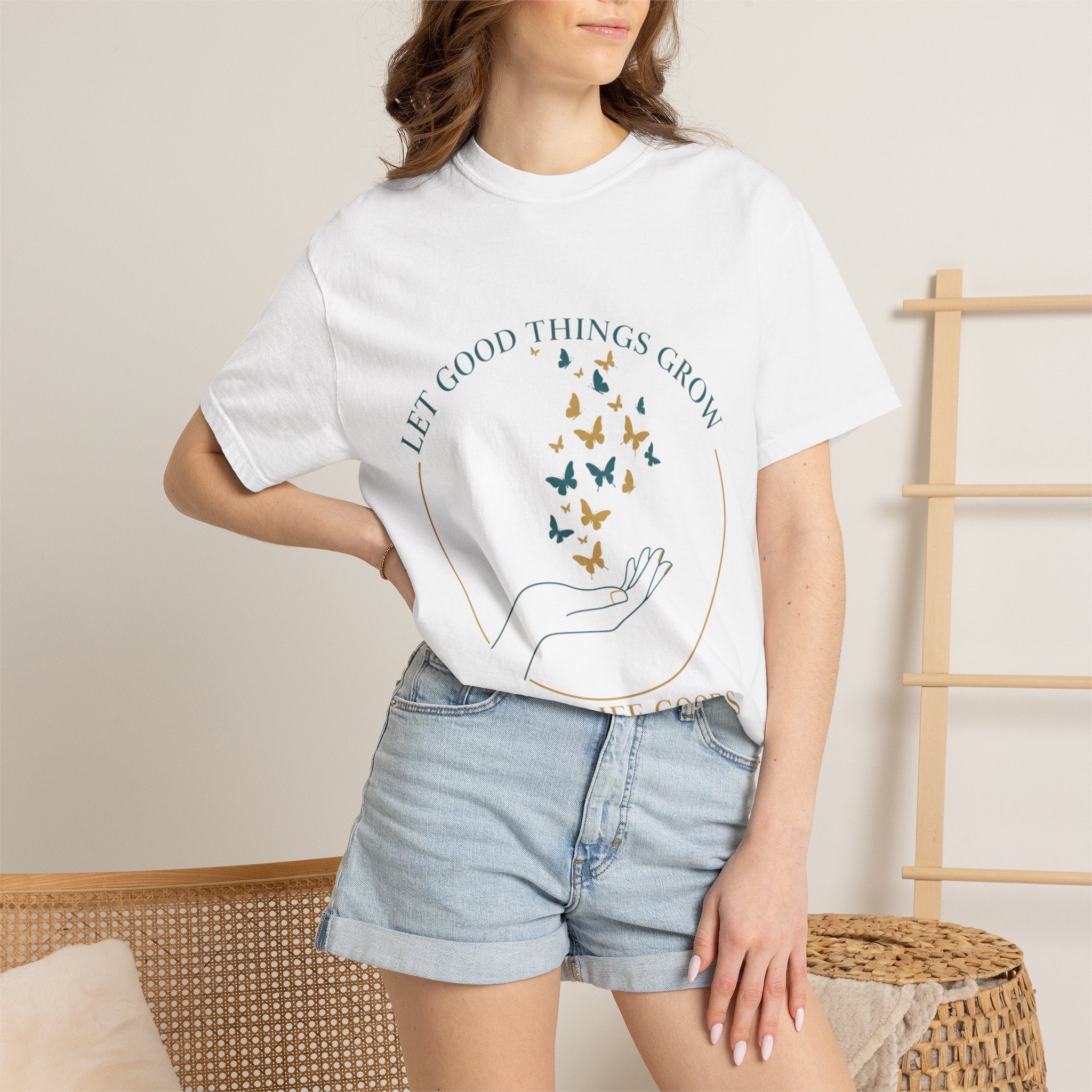 Let Good Things Grow T-Shirt — Root Down. Rise Up. Back Graphic Tee - Good Life Goods