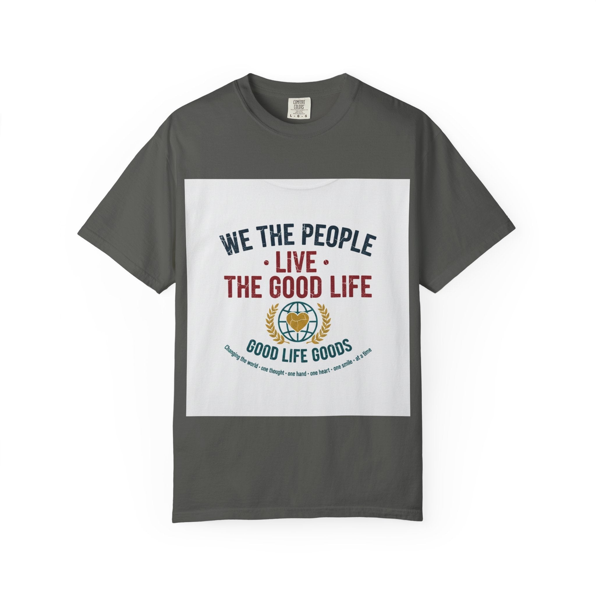 Live The Good Life T-Shirt — Vintage Globe Graphic Tee - Good Life Goods