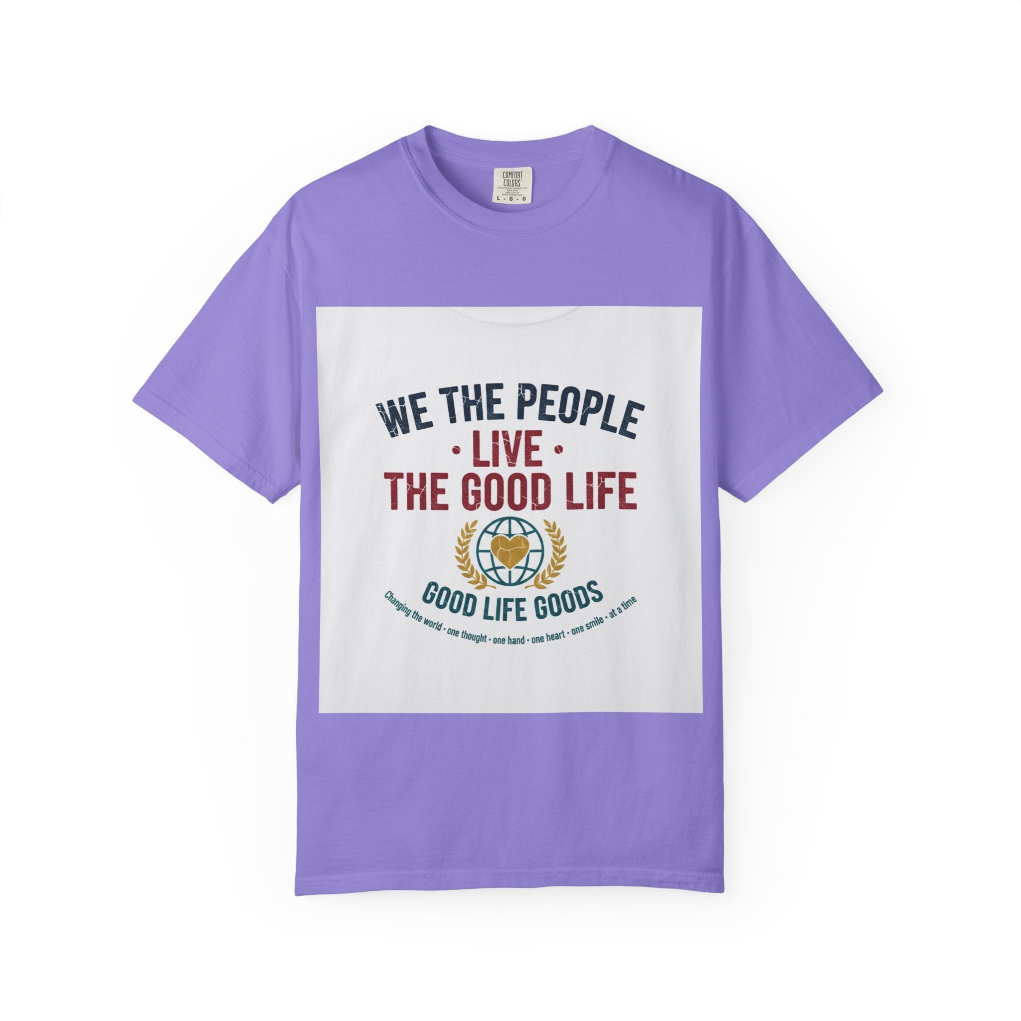 Live The Good Life T-Shirt — Vintage Globe Graphic Tee - Good Life Goods