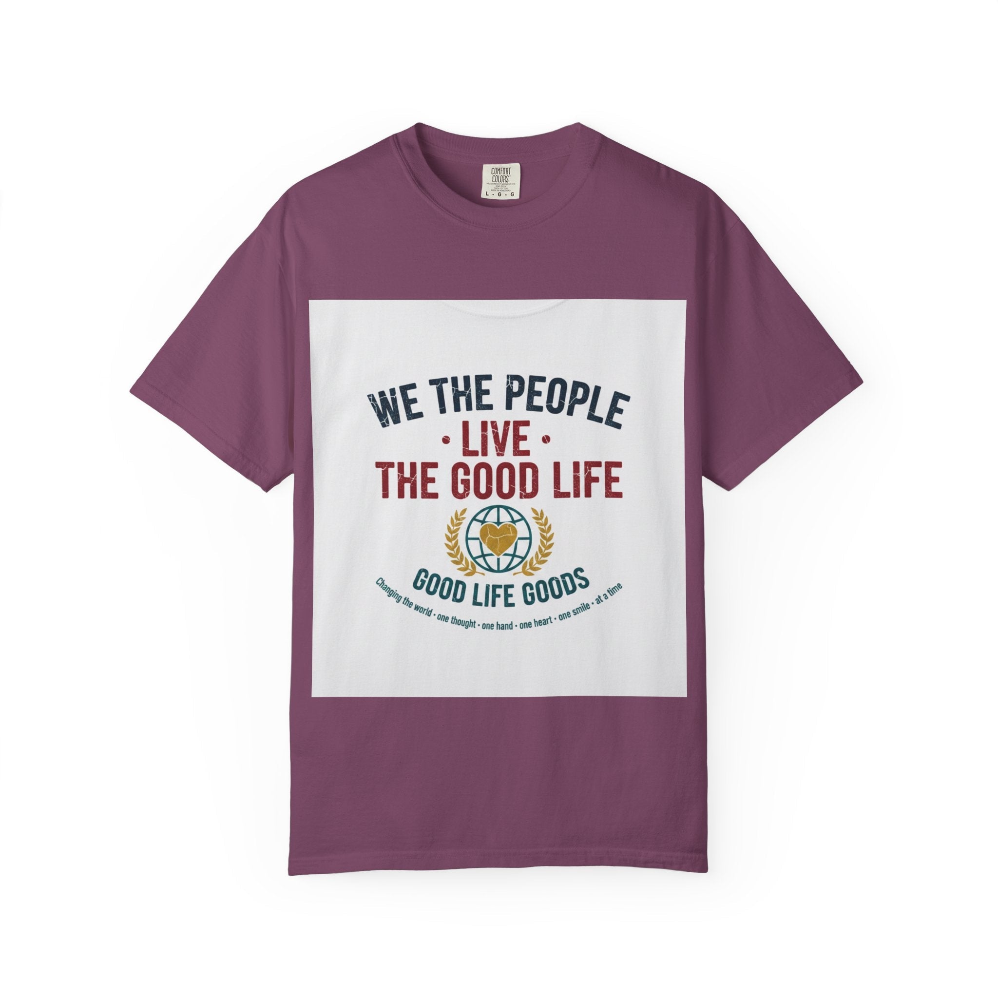 Live The Good Life T-Shirt — Vintage Globe Graphic Tee - Good Life Goods