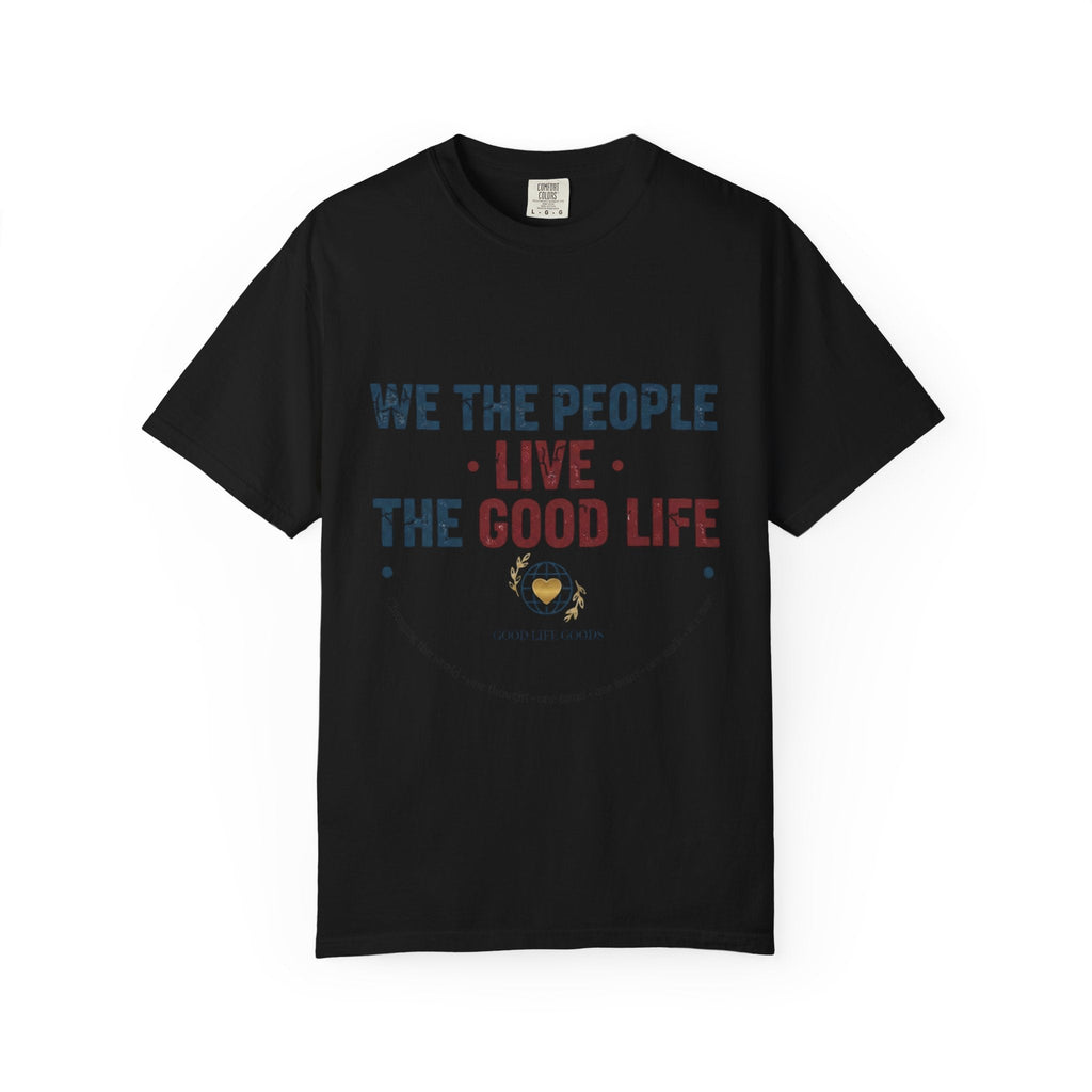 Live The Good Life T-Shirt — Vintage Globe Graphic Tee - Good Life Goods