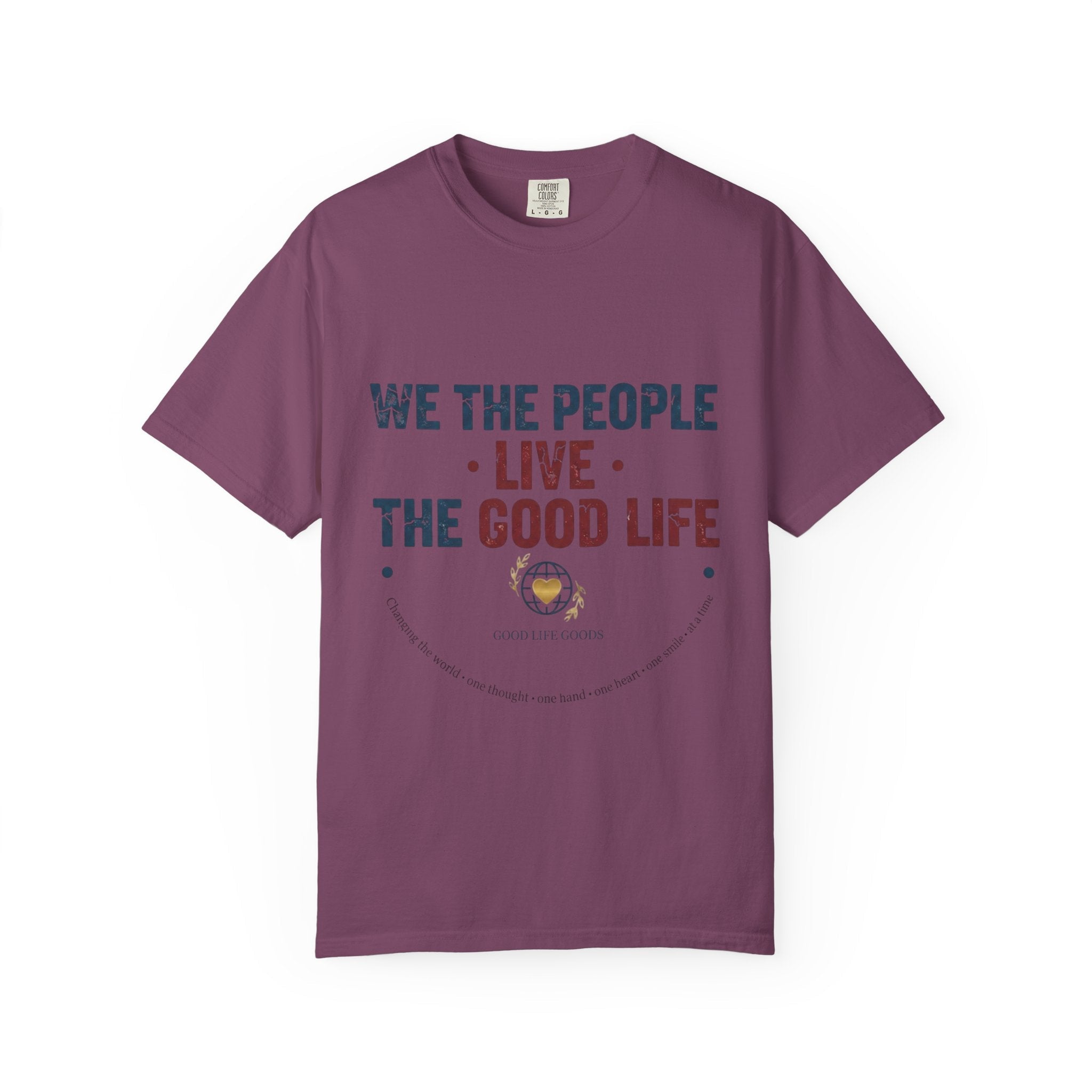 Live The Good Life T-Shirt — Vintage Globe Graphic Tee - Good Life Goods