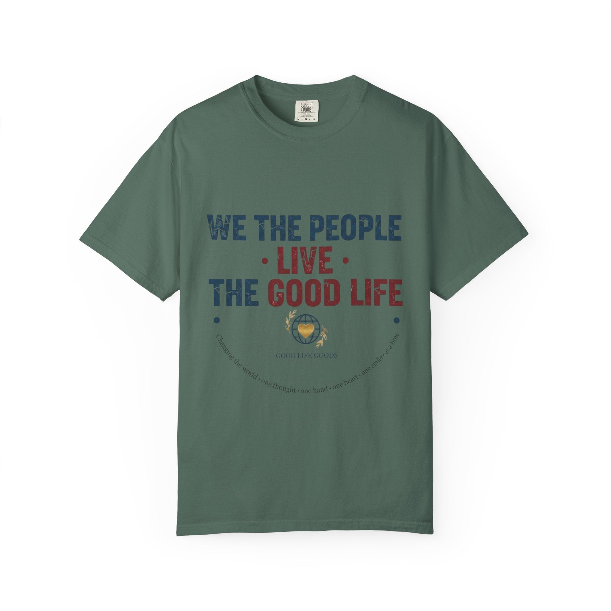 Live The Good Life T-Shirt — Vintage Globe Graphic Tee - Good Life Goods
