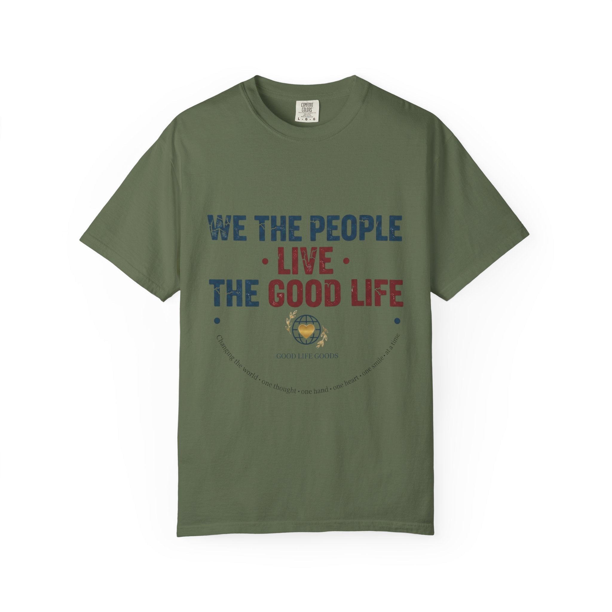 Live The Good Life T-Shirt — Vintage Globe Graphic Tee - Good Life Goods