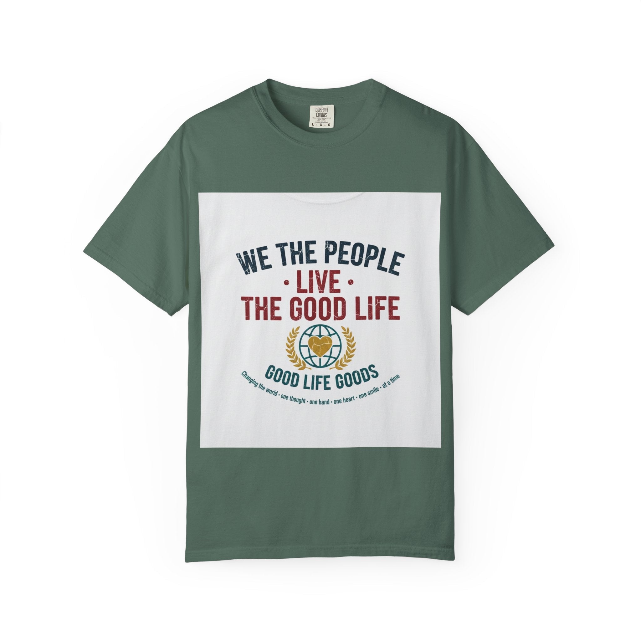 Live The Good Life T-Shirt — Vintage Globe Graphic Tee - Good Life Goods