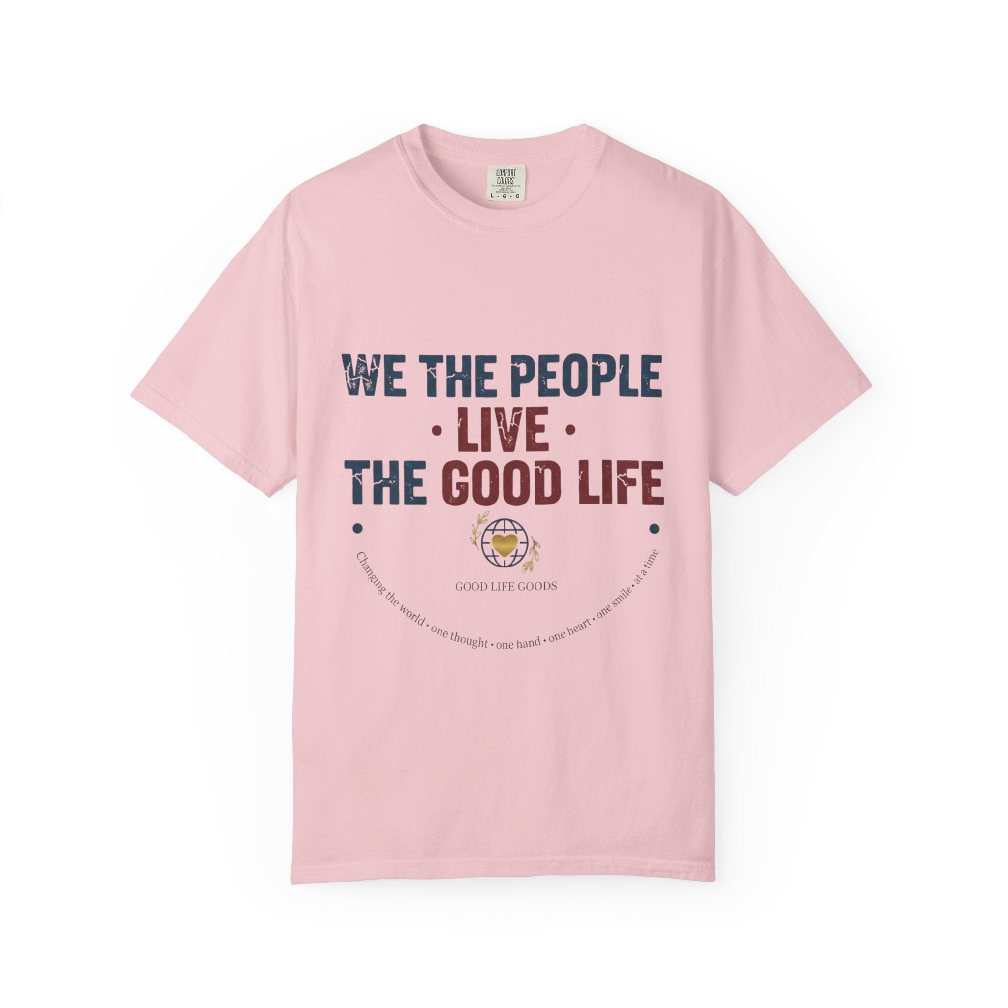 Live The Good Life T-Shirt — Vintage Globe Graphic Tee - Good Life Goods