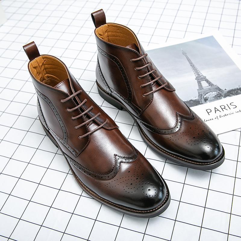 Men's Brown Leather Dress Shoes - Good Life Goods