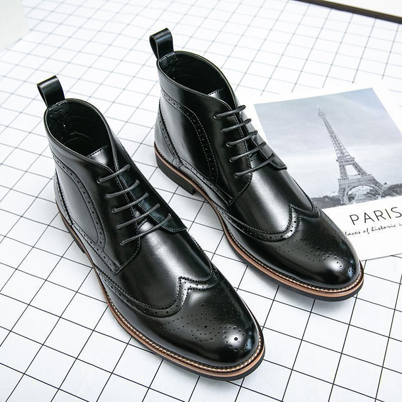Men's Brown Leather Dress Shoes - Good Life Goods