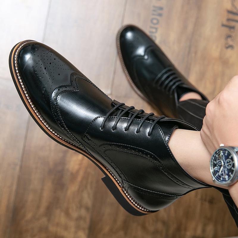 Men's Brown Leather Dress Shoes - Good Life Goods
