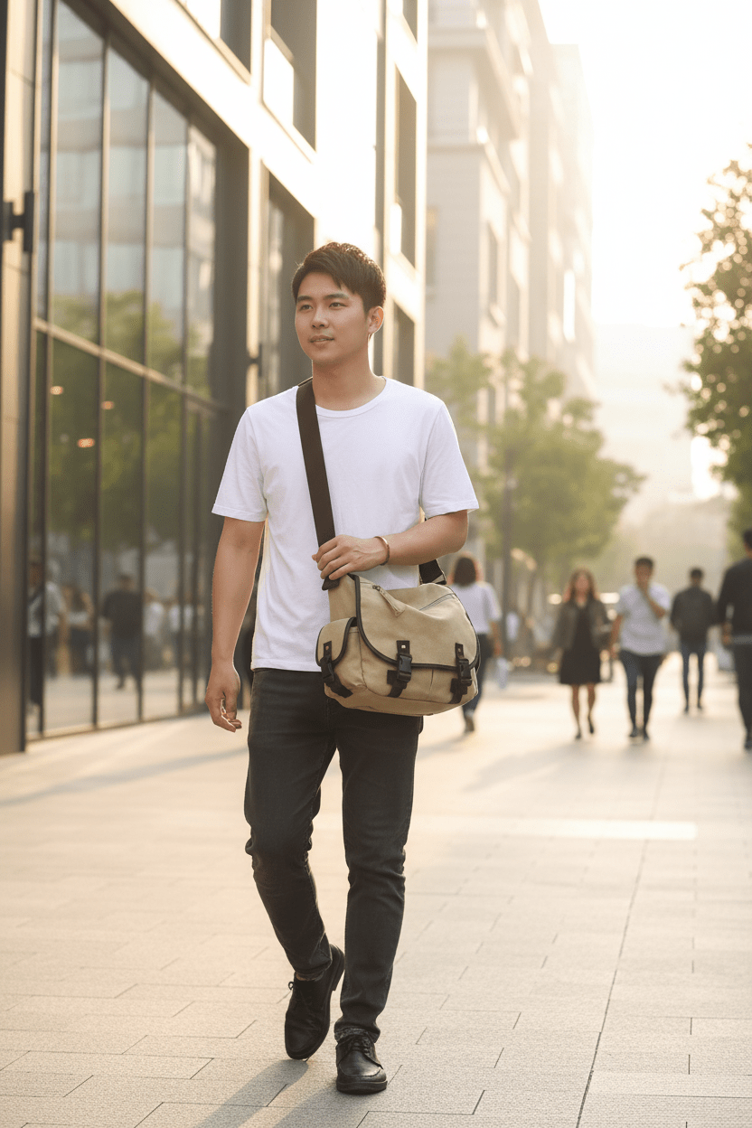 Men's Canvas Messenger Bag - Good Life Goods