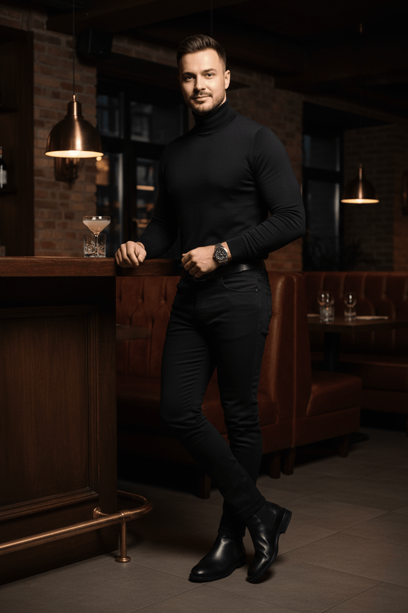 Men's Classic Stretch Slim Denim Jeans – Red Accent Detail | 5 Colors - Good Life Goods